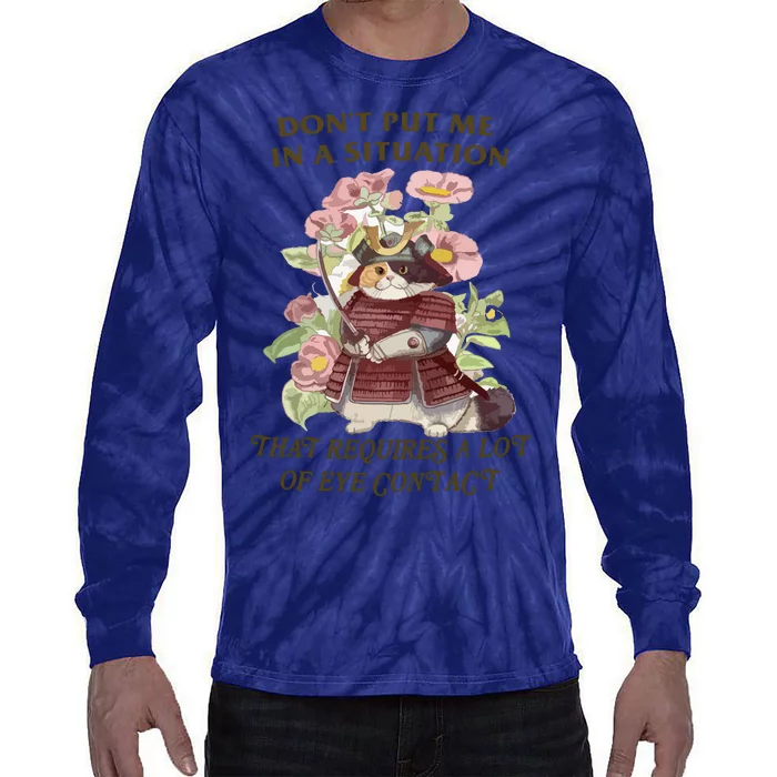 No Eye Contact Tie-Dye Long Sleeve Shirt