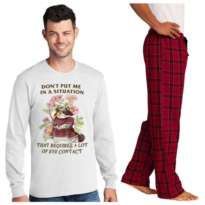 No Eye Contact Long Sleeve Pajama Set