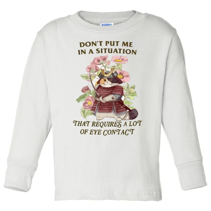 No Eye Contact Toddler Long Sleeve Shirt