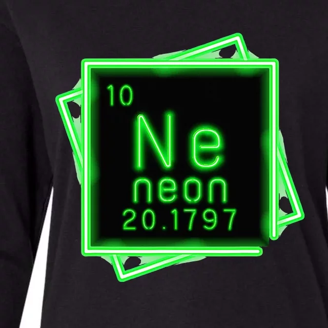 Neon Element Chemistry Periodic Table Science Nerd Womens Cotton Relaxed Long Sleeve T-Shirt