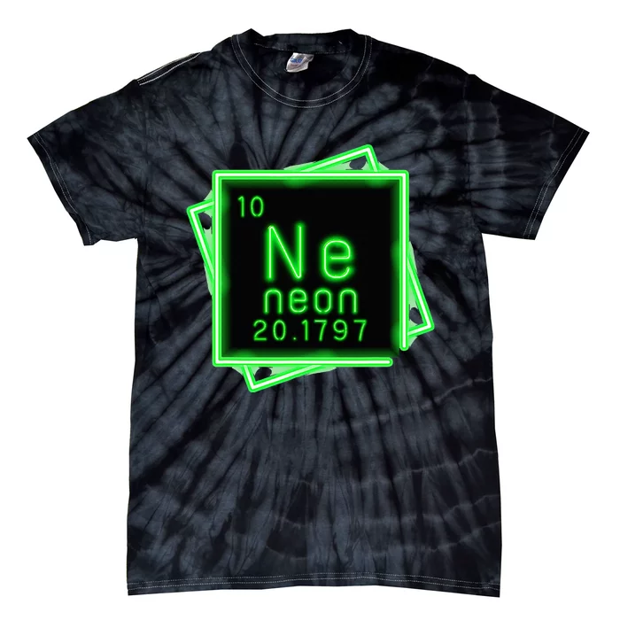 Neon Element Chemistry Periodic Table Science Nerd Tie-Dye T-Shirt