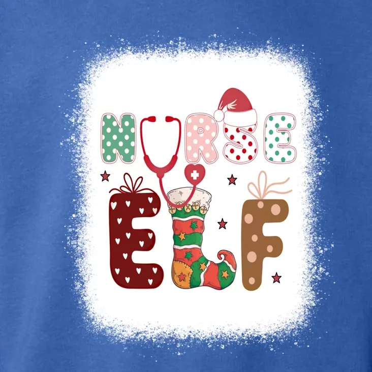 Nurse Elf Christmas Stethoscope Nurses Xmas Pajamas Gift Toddler Hoodie