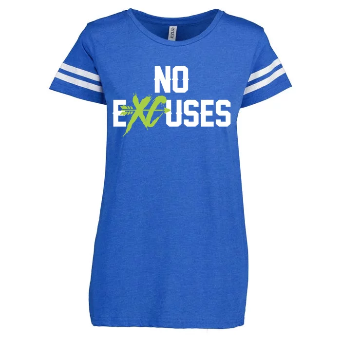 No Excuses Cross Country Track Running Jogger Funny Gift Meaningful Gift Enza Ladies Jersey Football T-Shirt