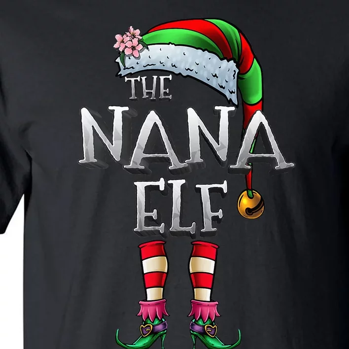 Nana Elf Christmas Family Festive Gift Tall T-Shirt