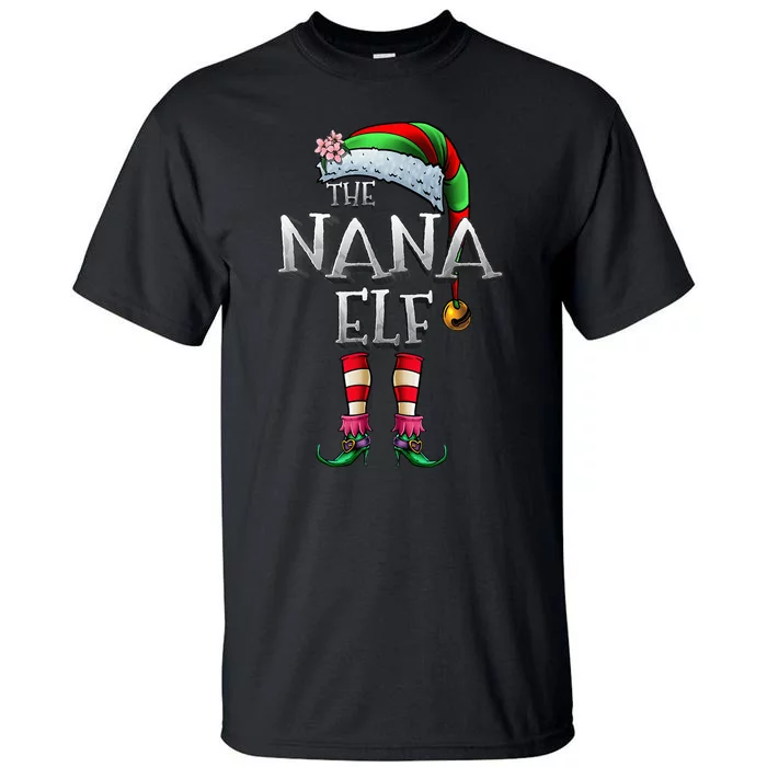 Nana Elf Christmas Family Festive Gift Tall T-Shirt