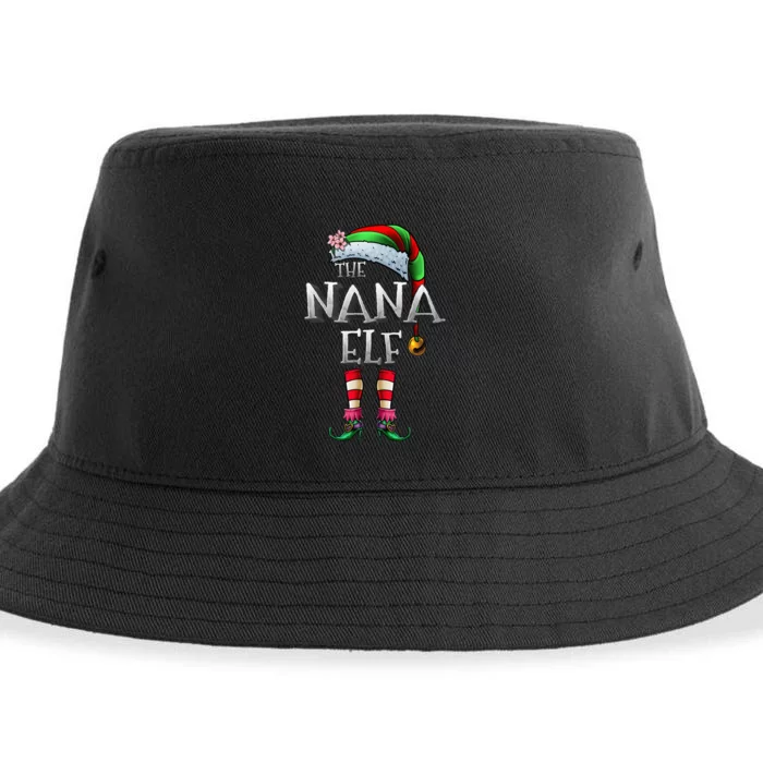 Nana Elf Christmas Family Festive Gift Sustainable Bucket Hat