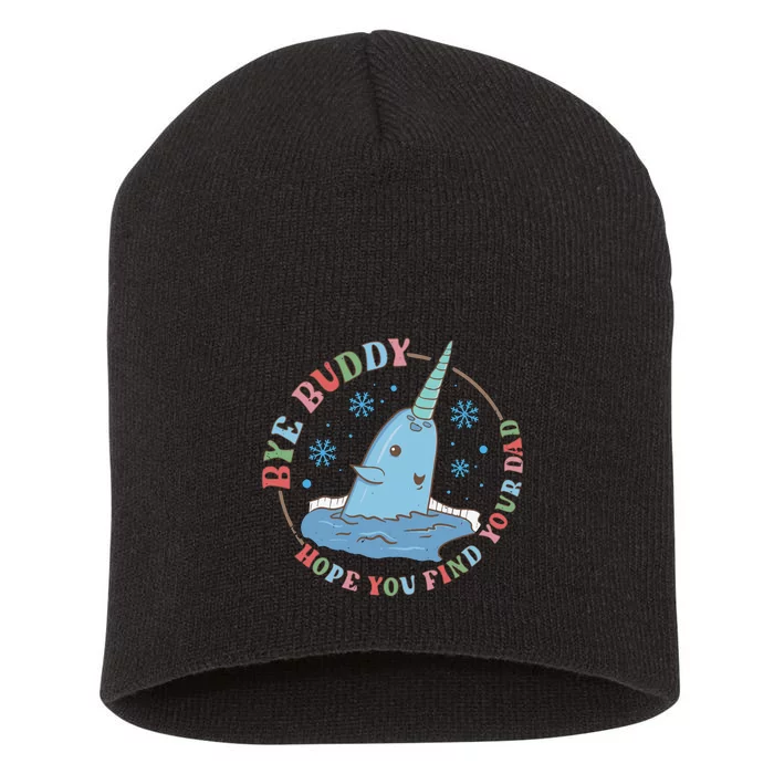 Narwhal Elf Christmas Movie Funny Holiday Short Acrylic Beanie