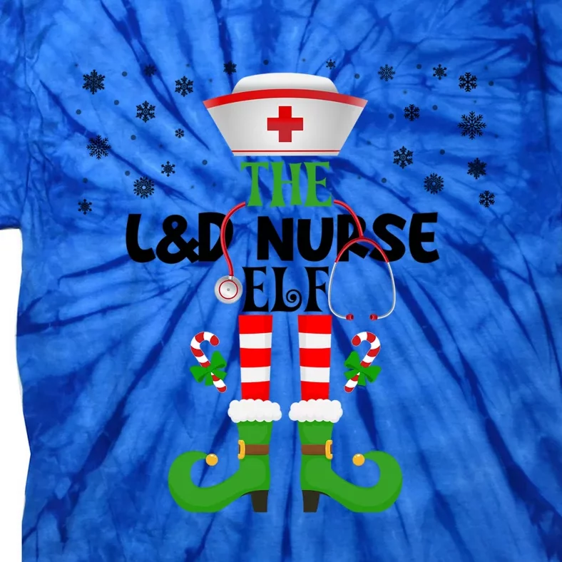 Nurse Elf Christmas Matching Picu Nicu Er Nursing Gift Tie-Dye T-Shirt