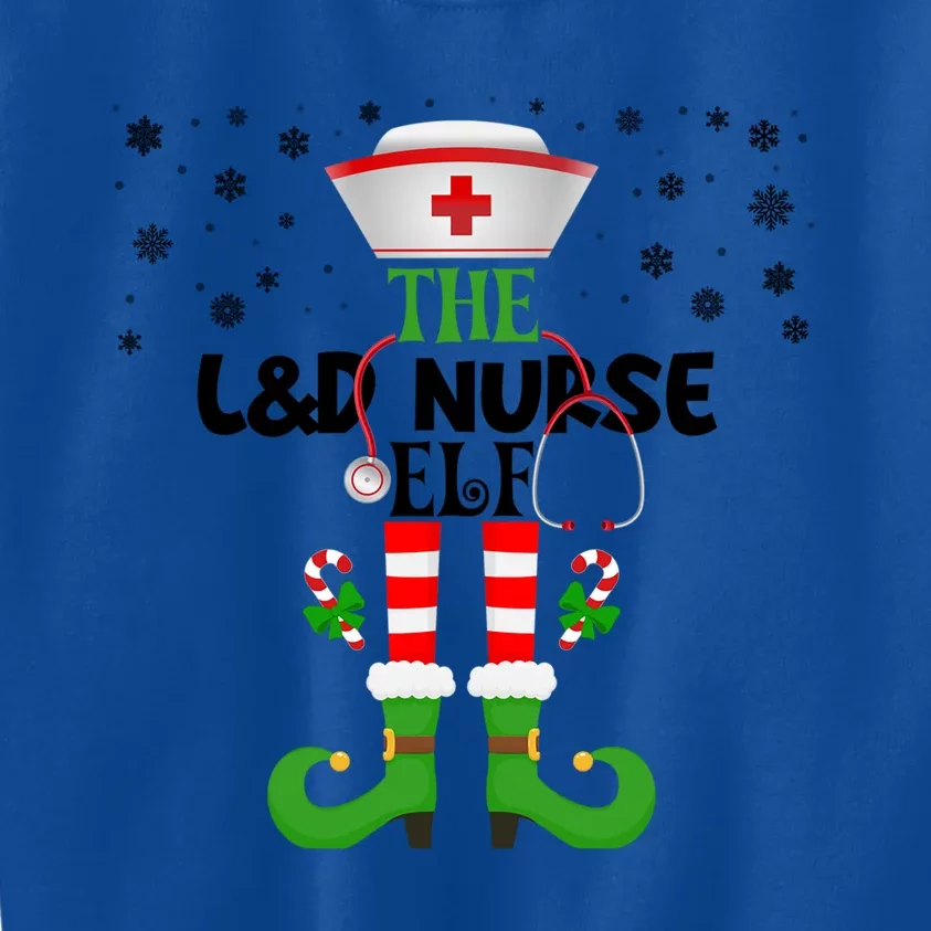 Nurse Elf Christmas Matching Picu Nicu Er Nursing Gift Kids Sweatshirt