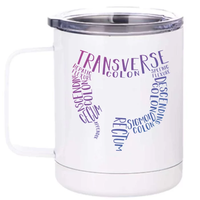 Nurse Endoscopy Colon Anatomy Mothers Day Gift Front & Back 12oz Stainless Steel Tumbler Cup