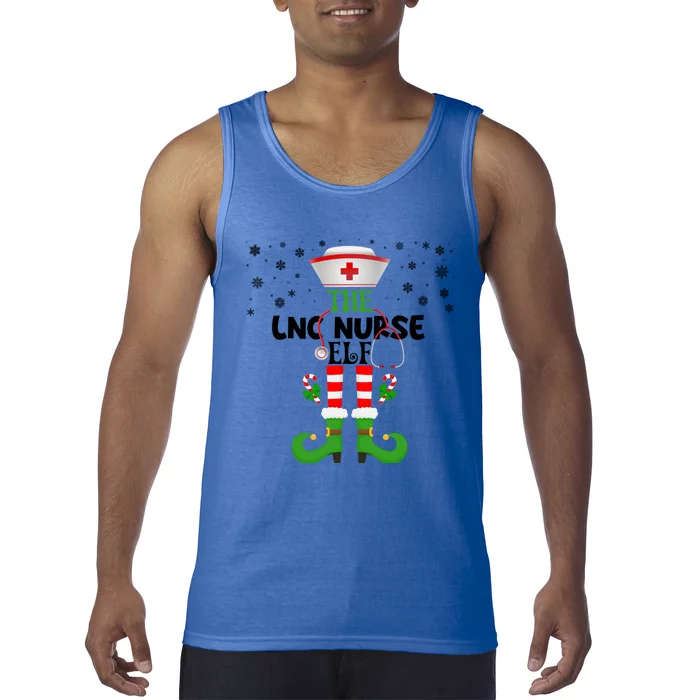 Nurse Elf Christmas Matching Picu Nicu Er Nursing Gift Tank Top