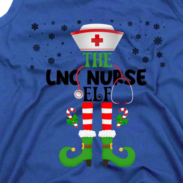 Nurse Elf Christmas Matching Picu Nicu Er Nursing Gift Tank Top