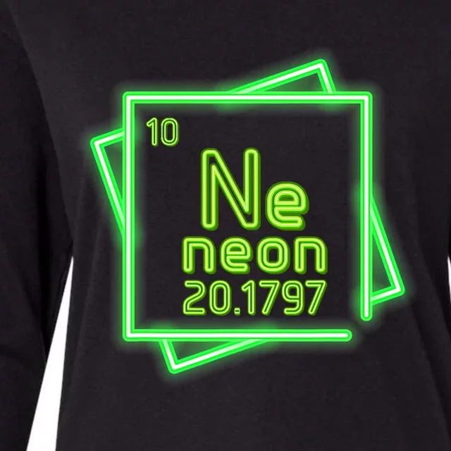 Neon Element Chemistry Periodic Table Science Nerd Womens Cotton Relaxed Long Sleeve T-Shirt