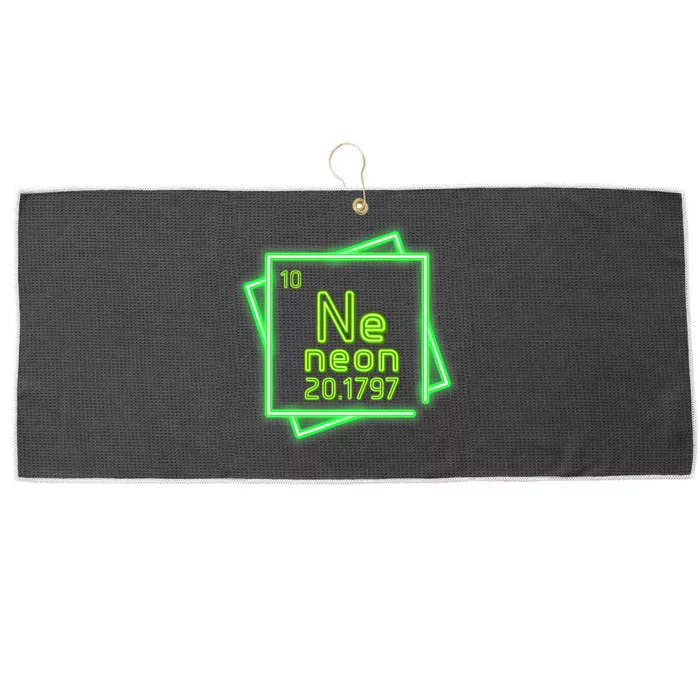 Neon Element Chemistry Periodic Table Science Nerd Large Microfiber Waffle Golf Towel