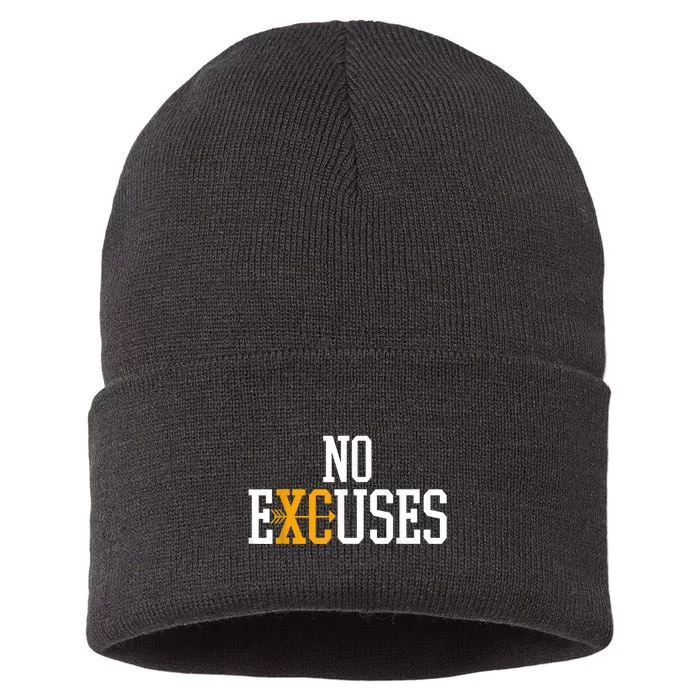 No Excuses Cross Country Track And Field Running Sustainable Knit Beanie