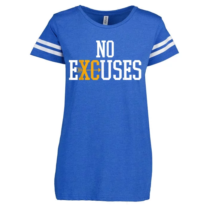 No Excuses Cross Country Track And Field Running Enza Ladies Jersey Football T-Shirt