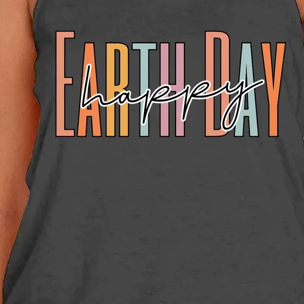 National Earth Day 2024 Earth Day Women's Knotted Racerback Tank