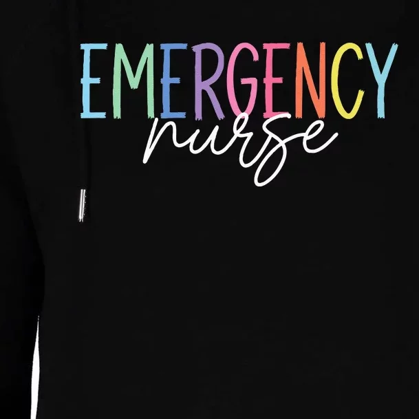 Nurse Emergency Department Emergency Nursing Room Healthcare Womens Funnel Neck Pullover Hood