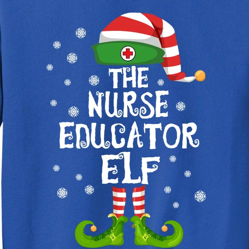 Nurse Educator Elf Family Matching Nursing Christmas Costume Great Gift Tall Sweatshirt