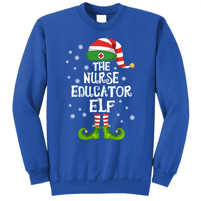 Nurse Educator Elf Family Matching Nursing Christmas Costume Great Gift Tall Sweatshirt