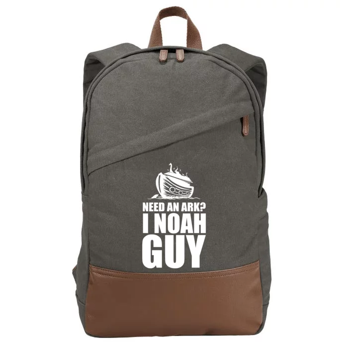 Need An Ark I Noah Guy Cotton Canvas Backpack