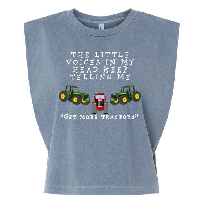 Need More Tractors Funny Farming Garment-Dyed Women's Muscle Tee