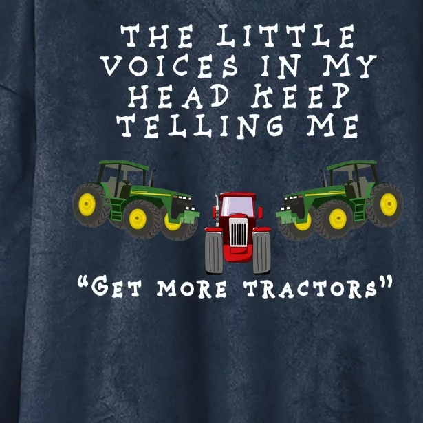 Need More Tractors Funny Farming Hooded Wearable Blanket