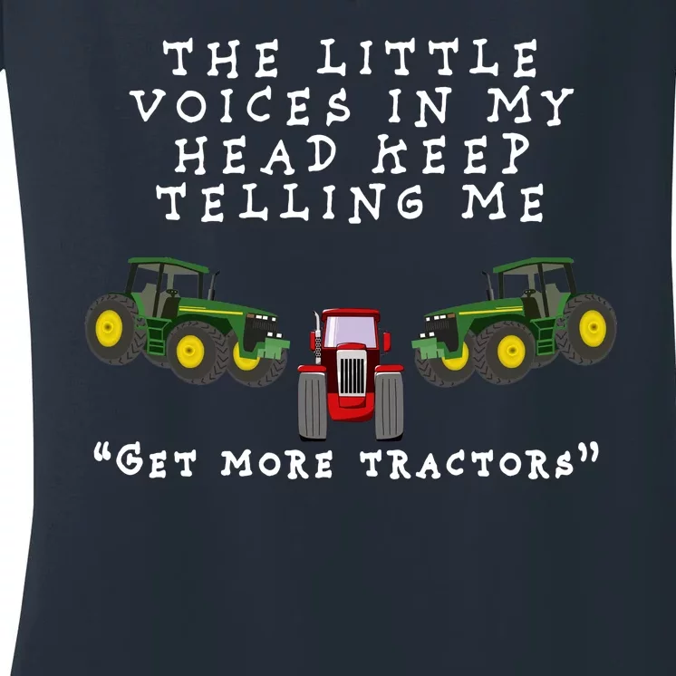 Need More Tractors Funny Farming Women's V-Neck T-Shirt