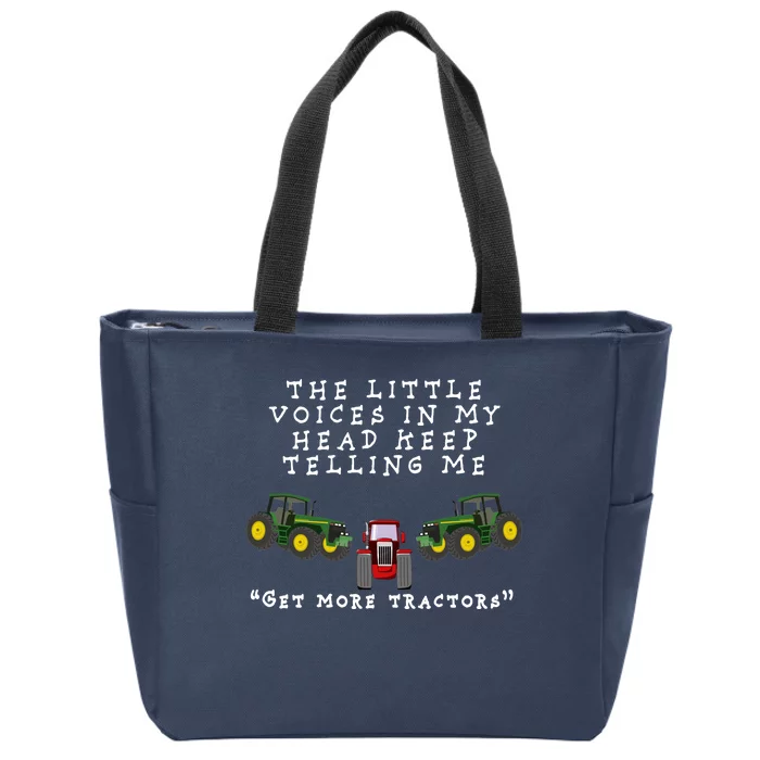 Need More Tractors Funny Farming Zip Tote Bag