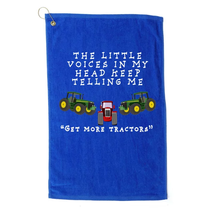 Need More Tractors Funny Farming Platinum Collection Golf Towel