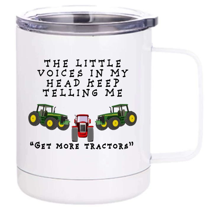 Need More Tractors Funny Farming Front & Back 12oz Stainless Steel Tumbler Cup