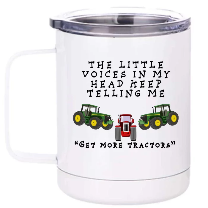 Need More Tractors Funny Farming Front & Back 12oz Stainless Steel Tumbler Cup