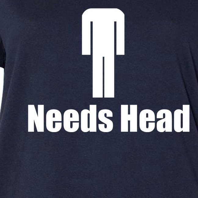 Needs Head Women's V-Neck Plus Size T-Shirt