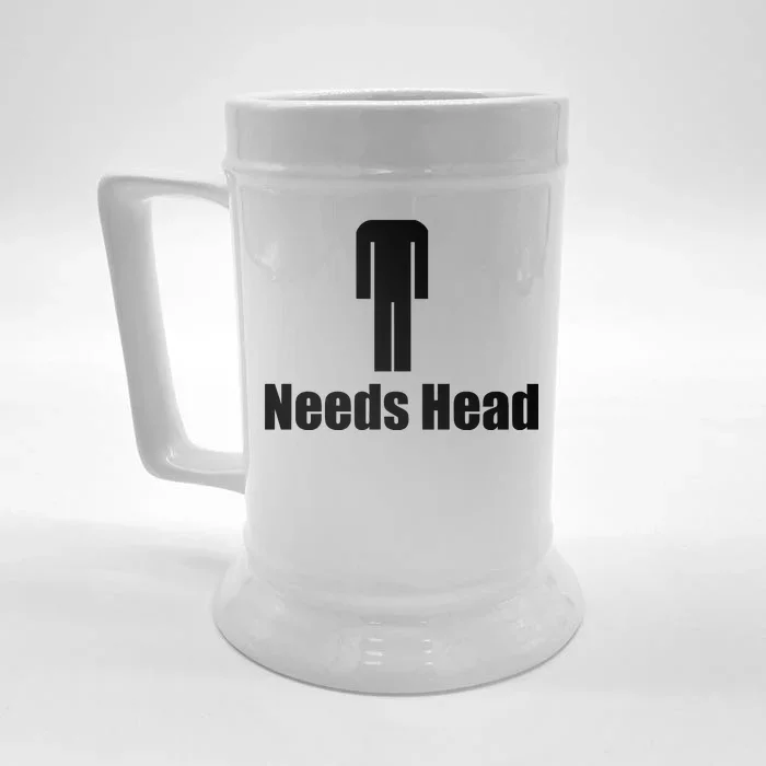 Needs Head Front & Back Beer Stein