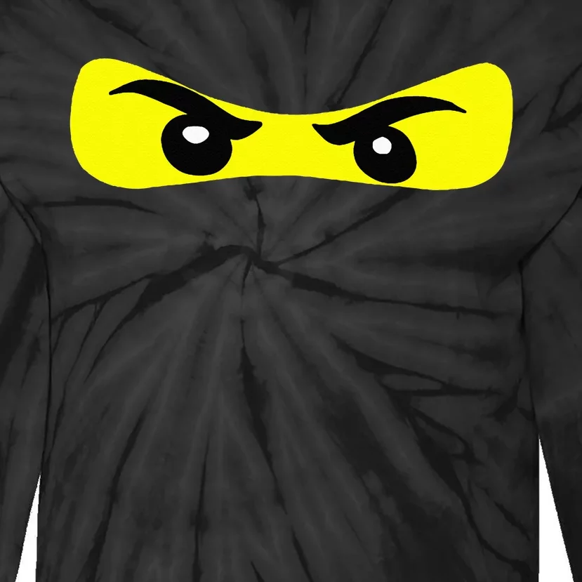 Ninja Eyes Funny Halloween Ninja Costume Tie-Dye Long Sleeve Shirt