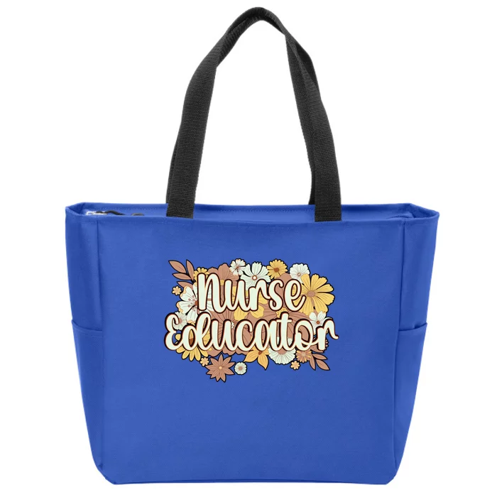 Nurse Educator Flowers Nursing Educator Cool Gift Zip Tote Bag