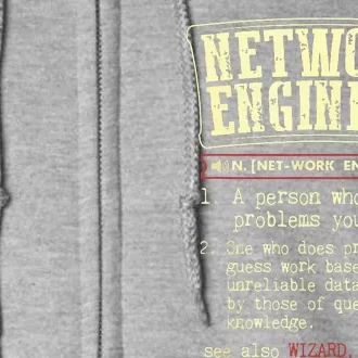 Network Engineer Funny Dictionary Definition Full Zip Hoodie