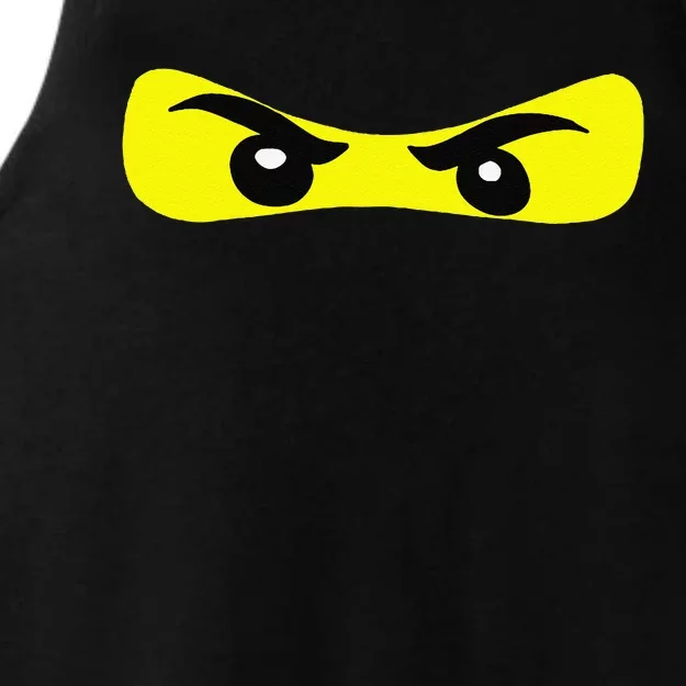 Ninja Eyes Funny Halloween Ninja Costume Ladies Tri-Blend Wicking Tank