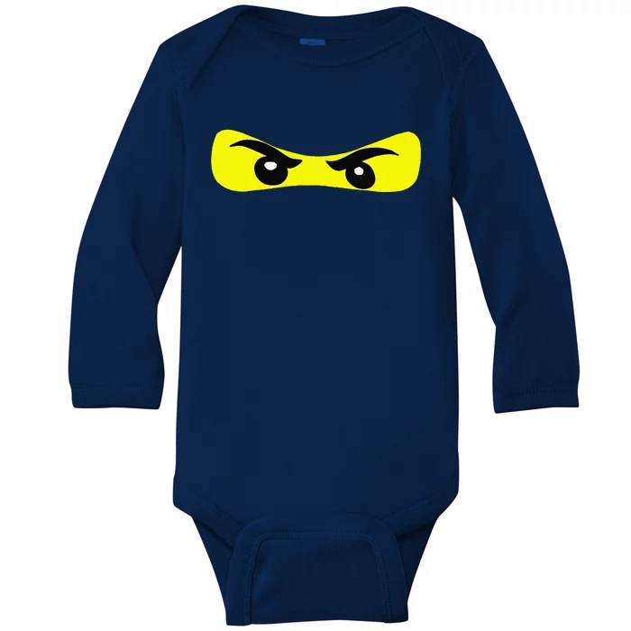 Ninja Eyes Funny Halloween Ninja Costume Baby Long Sleeve Bodysuit