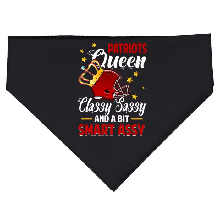 New England Football Queen Classy Sassy And A Bit Smart Assy USA-Made Doggie Bandana