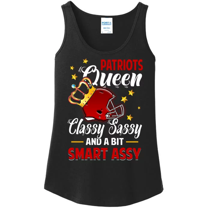 New England Football Queen Classy Sassy And A Bit Smart Assy Ladies Essential Tank