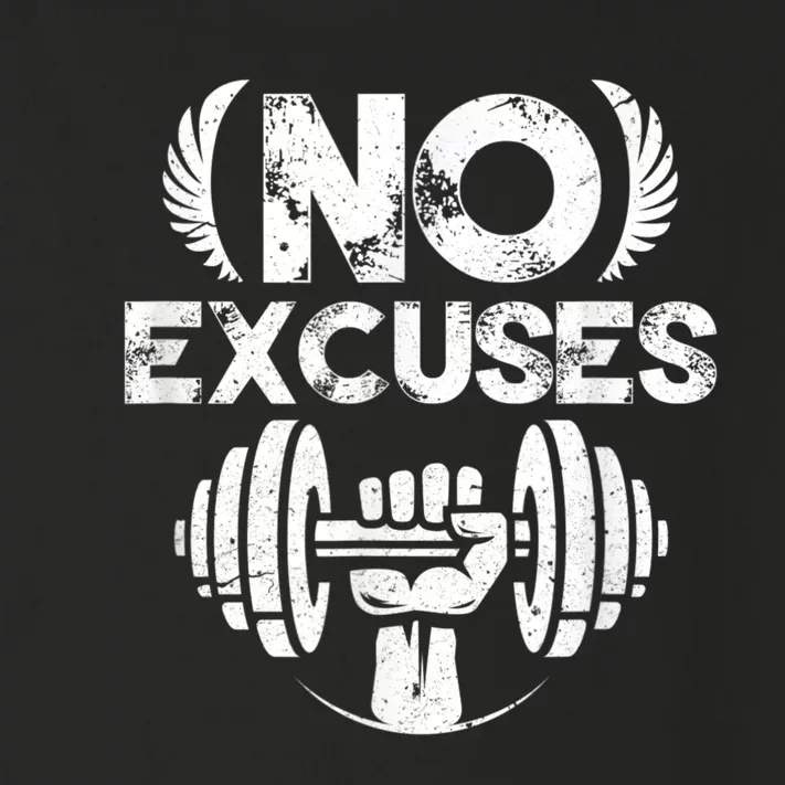 No Excuses Funny Bodybuilding Gym Workout Toddler Long Sleeve Shirt