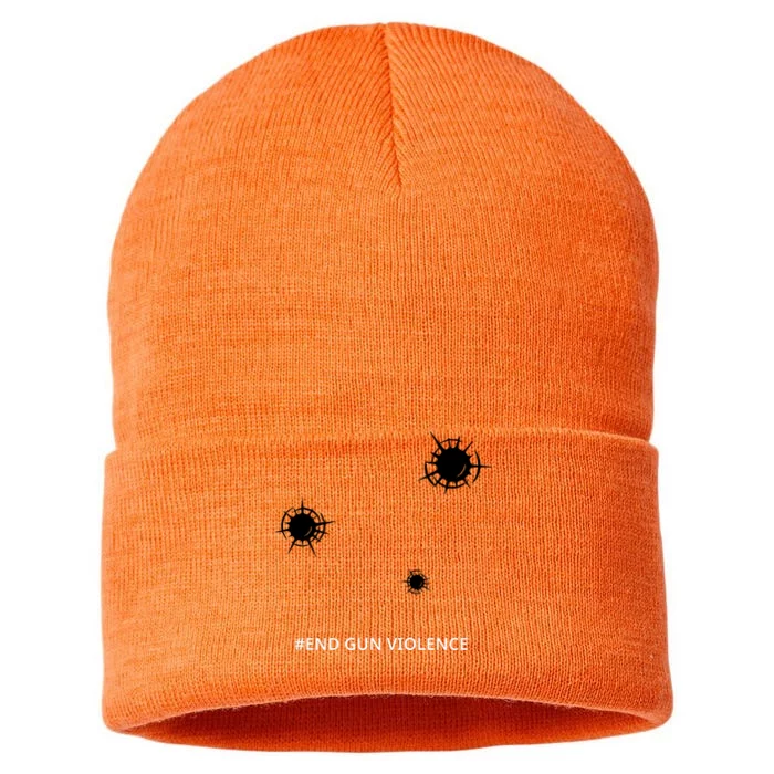 National End Gun Violence Awareness Day Enough End Gun Sustainable Knit Beanie