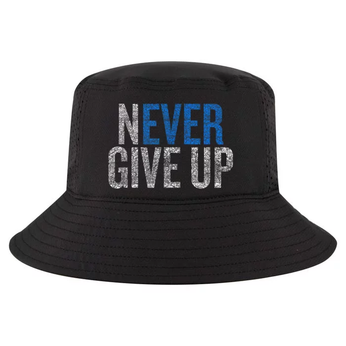 Never Ever Give Up Cool Comfort Performance Bucket Hat