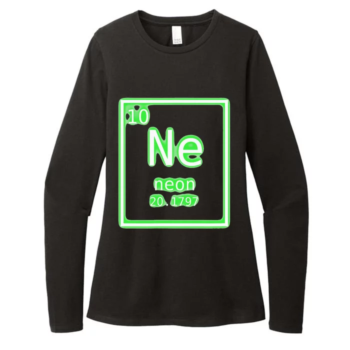 Neon Element Green Periodic Table Chemistry Nerd Costume Womens CVC Long Sleeve Shirt