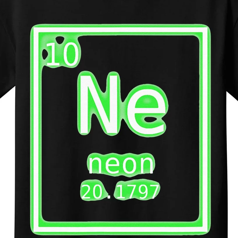 Neon Element Green Periodic Table Chemistry Nerd Costume Kids T-Shirt