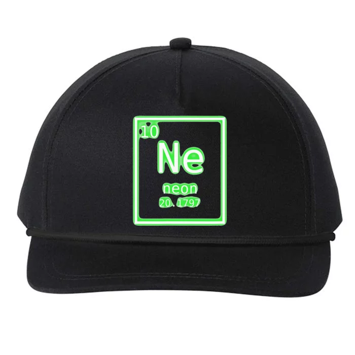 Neon Element Green Periodic Table Chemistry Nerd Costume Snapback Five-Panel Rope Hat