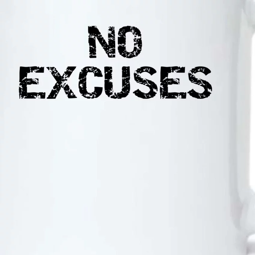 No Excuses Hoodie For Motivational Workout Black Color Changing Mug