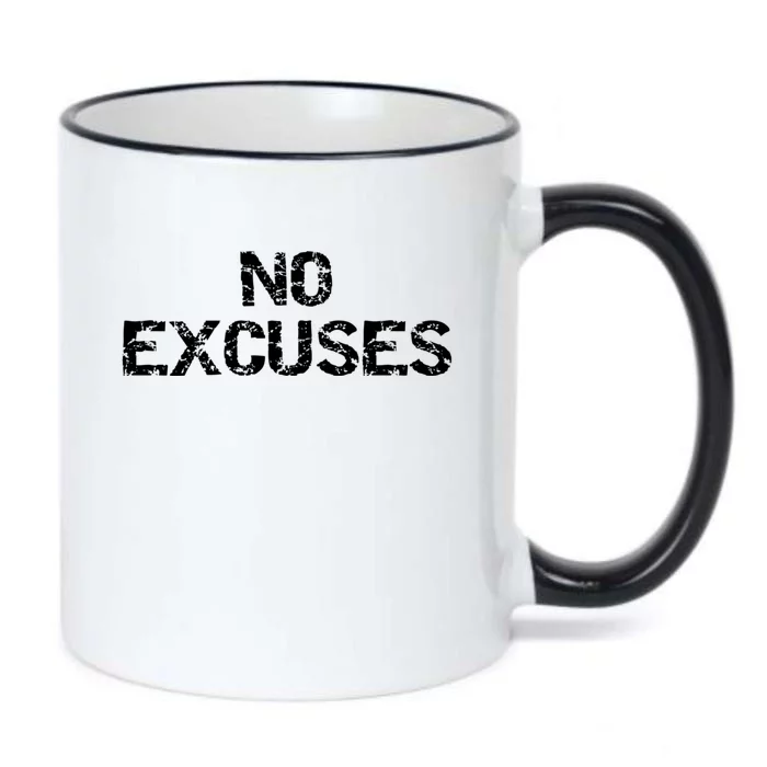 No Excuses Hoodie For Motivational Workout Black Color Changing Mug