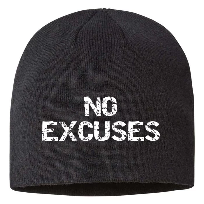 No Excuses Hoodie For Motivational Workout 8 1/2in Sustainable Knit Beanie